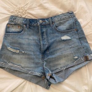 H&M high waisted denim shorts